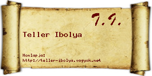 Teller Ibolya névjegykártya